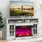 Black 36 Inch 3-Sided 1500W Electric Fireplace with 7-Color Flame and Remote Control